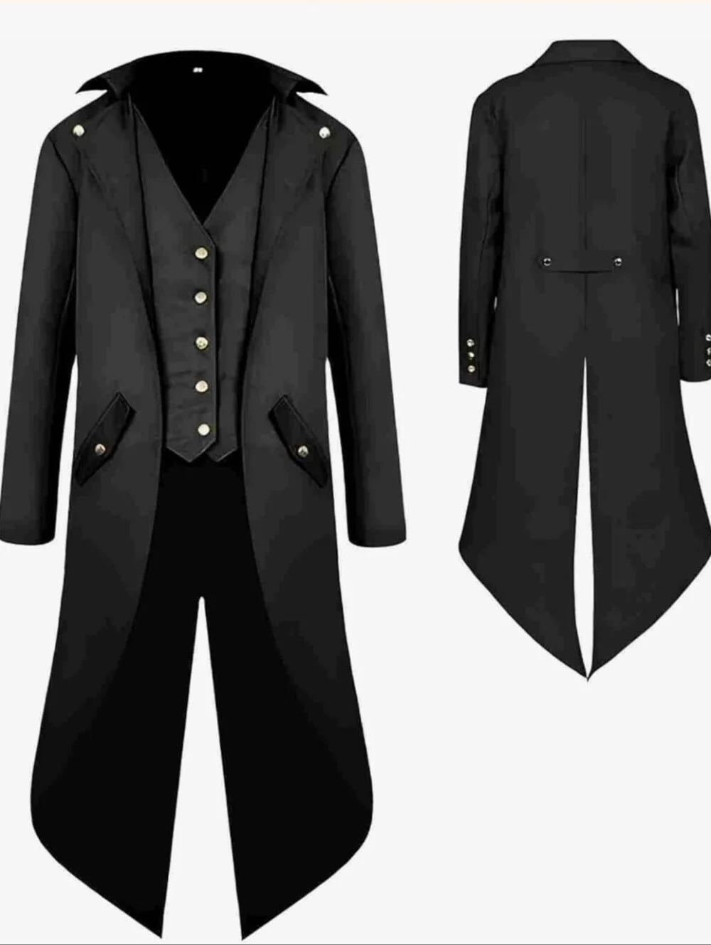 Boys Steampunk Jacket Tailcoat,Medieval Costume